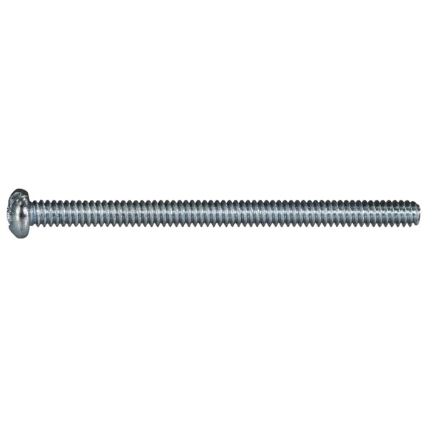 Midwest Fastener #6-32 x 2 in Combination Phillips/Slotted Round Machine Screw, Zinc Plated Steel, 100 PK 07661 - main